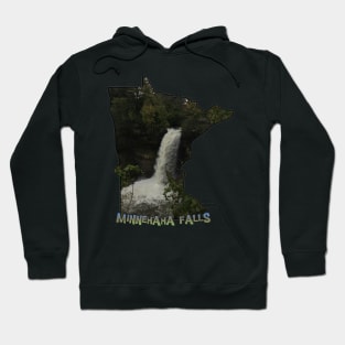 Minnesota State Outline (Minnehaha Falls) Hoodie